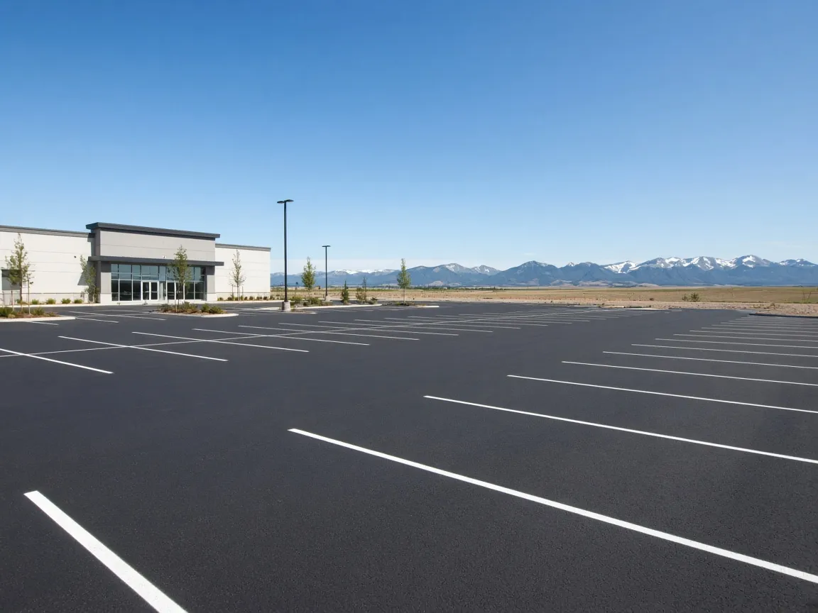 Commercial parking lot paving, resurfacing, and patch repair in Blackfoot for retail, offices, churches, and apartments.